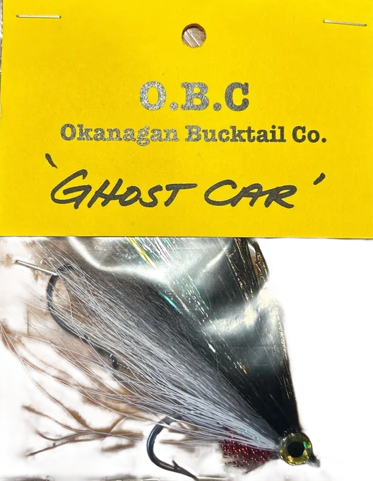 The O.B.C Ghost Car bucktail, hand-tied and carded